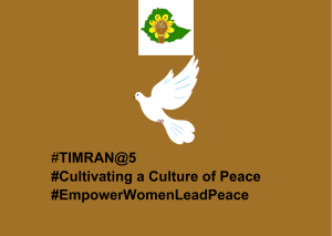Empower Women to Lead Peace-International Day of Peace
