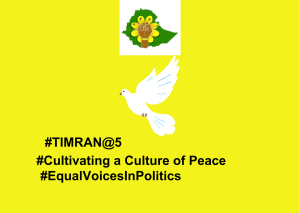Equal Voices in Politics-International Day of Peace