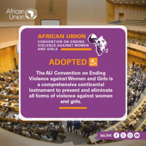 AU adopted Ending Violence Against Women and Girls Convention