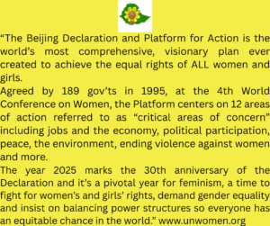 2025 marks the 30th anniversary of the Beijing Declaration & Platform for Action